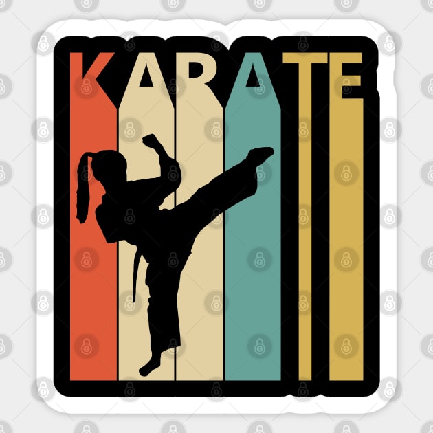 Karate girl Gifts - Vintage 1980s Karate girl Sticker by GWENT